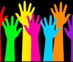 raised hands