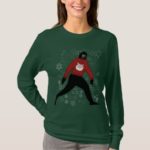 christmas sweater with bigfoot and santa